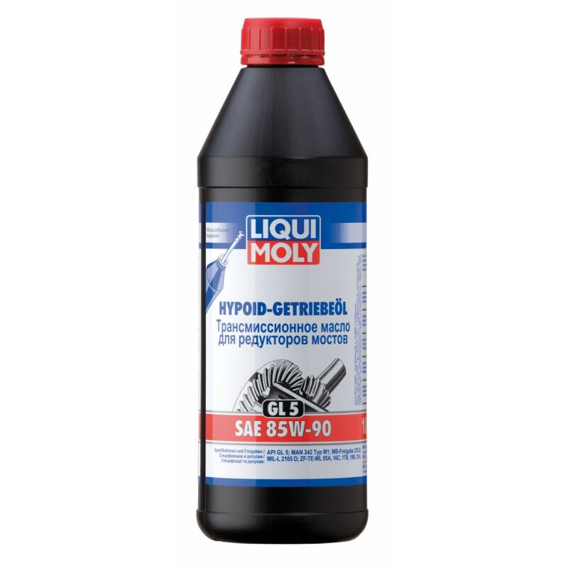Масло трансмиссионное Liqui Moly Hypoid-Getriebeoil 85w90 минеральное, GL-5, 1л, арт. 1956
Масло трансмиссионное Liqui Moly Hypoid-Getriebeoil 85w90 минеральное, GL-5, 1л, арт. 1956