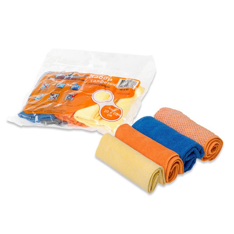 Набор салфеток "рулончики" из микрофибры (4шт., 20*20 см)" AIRLINE AB-V-02
Набор салфеток "рулончики" из микрофибры (4шт., 20*20 см)" AIRLINE AB-V-02