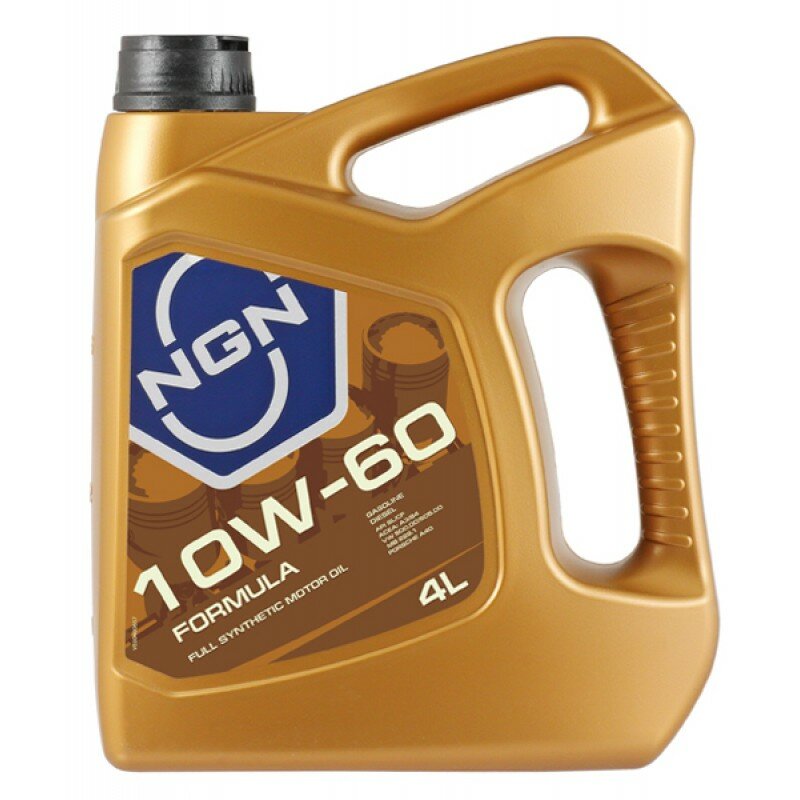 Масло моторное NGN FORMULA 10w60 синтетическое, SM/CF, ACEA A3/B3, универсальное, 4л, арт. V172085326
Масло моторное NGN FORMULA 10w60 синтетическое, SM/CF, ACEA A3/B3, универсальное, 4л, арт. V172085326