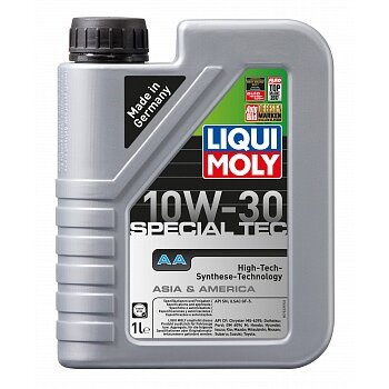 Масло моторное Liqui Moly Special Tec AA 10w30 синтетическое, SN/CF/GF-5, универсальное, 1л, арт. 7523
Масло моторное Liqui Moly Special Tec AA 10w30 синтетическое, SN/CF/GF-5, универсальное, 1л, арт. 7523