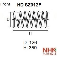 Пружина подвески NHK Heavy Duty усиленная, арт. HD SZ012F
Пружина подвески NHK Heavy Duty усиленная, арт. HD SZ012F