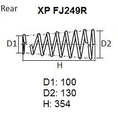 Пружина подвески NHK XP, арт. XP FJ249R
Пружина подвески NHK XP, арт. XP FJ249R
