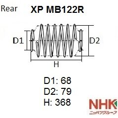 Пружина подвески NHK XP, арт. XP MB122R
Пружина подвески NHK XP, арт. XP MB122R