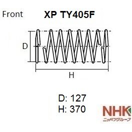Пружина подвески NHK XP, арт. XP TY405F
Пружина подвески NHK XP, арт. XP TY405F