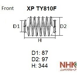 Пружина подвески NHK XP, арт. XP TY810F
Пружина подвески NHK XP, арт. XP TY810F