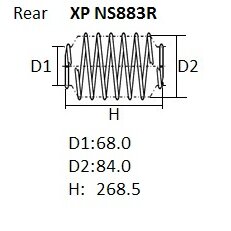 Пружина подвески NHK XP, арт. XP NS883R
Пружина подвески NHK XP, арт. XP NS883R