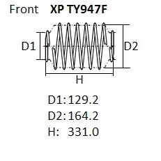Пружина подвески NHK XP, арт. XP TY947F
Пружина подвески NHK XP, арт. XP TY947F