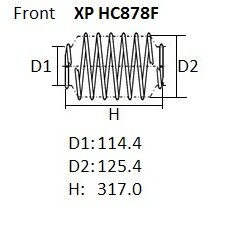 Пружина подвески NHK XP, арт. XP HC878F
Пружина подвески NHK XP, арт. XP HC878F