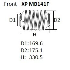 Пружина подвески NHK XP, арт. XP MB141F
Пружина подвески NHK XP, арт. XP MB141F