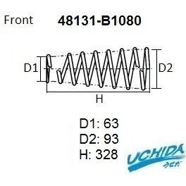 Пружины подвески UCHIDA, комплект 2шт, арт. 48131-B1080
Пружины подвески UCHIDA, комплект 2шт, арт. 48131-B1080
