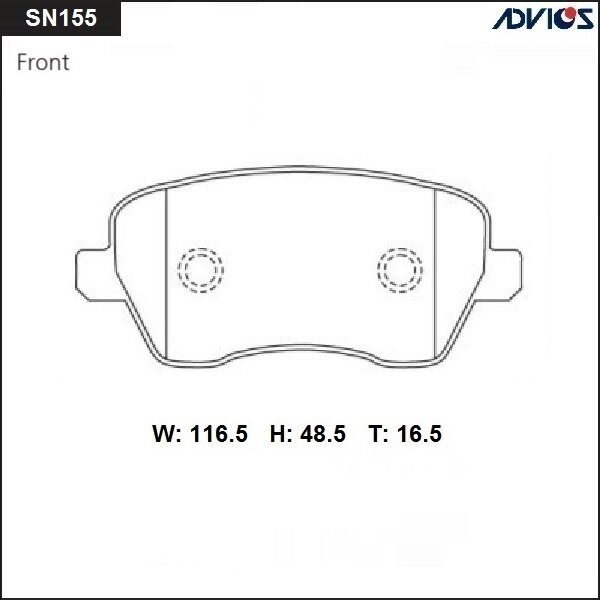 Дисковые тормозные колодки ADVICS SN155
Дисковые тормозные колодки ADVICS SN155
