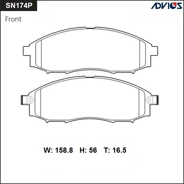Колодки тормозные ADVICS дисковые, арт. SN174P
Колодки тормозные ADVICS дисковые, арт. SN174P