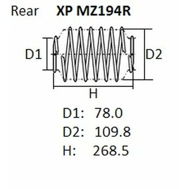 Пружина подвески NHK XP, арт. XP MZ194R
Пружина подвески NHK XP, арт. XP MZ194R