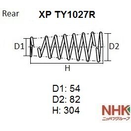 Пружина подвески NHK, арт. XPTY1027R
Пружина подвески NHK, арт. XPTY1027R