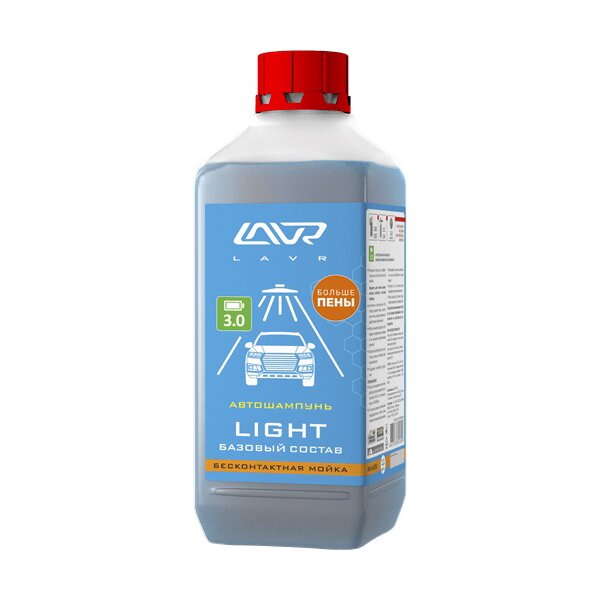 Автошампунь Lavr Light, для бесконтактной мойки, концентрат, моющая активность 3.0, бутылка 1л, арт. Ln2301
Автошампунь Lavr Light, для бесконтактной мойки, концентрат, моющая активность 3.0, бутылка 1л, арт. Ln2301