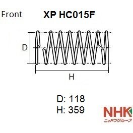 Пружина подвески NHK XP, арт. XP HC015F
Пружина подвески NHK XP, арт. XP HC015F