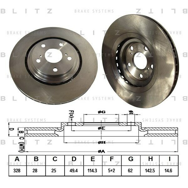 Диск тормозной BS0375 (стоимость за упаковку 2 шт
Диск тормозной BS0375 (стоимость за упаковку 2 шт