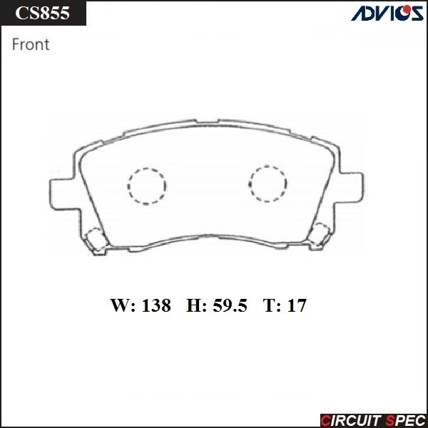Колодки тормозные ADVICS дисковые, спортивные, арт. CS855
Колодки тормозные ADVICS дисковые, спортивные, арт. CS855