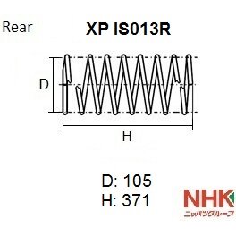 Пружина подвески NHK XP, арт. XP IS013R
Пружина подвески NHK XP, арт. XP IS013R