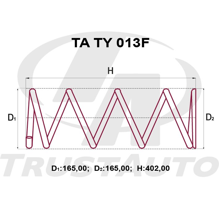 Пружина подвески TrustAuto усиленная, арт. TATY013F
Пружина подвески TrustAuto усиленная, арт. TATY013F