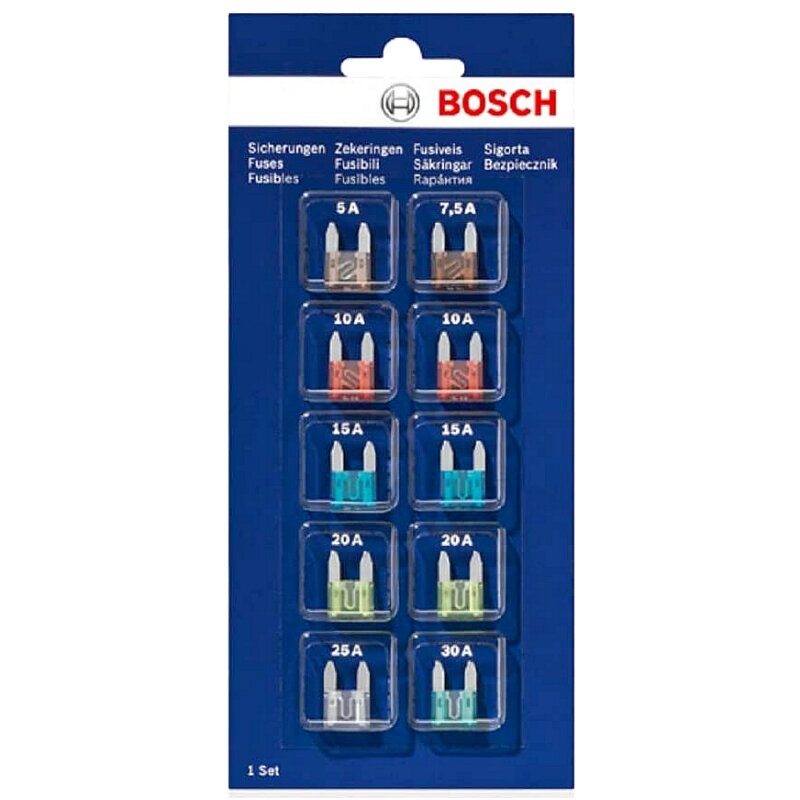 Предохранитель автомобильный Bosch, флажковый, мини (MINI S1035-1), 5/7,5/10/15/20/25/30А, 32В, комплект 10 шт, арт. 1987529038, Светло-коричневый;коричневый;красный;синий;жёлтый;прозрачный;зелёный
Предохранитель автомобильный Bosch, флажковый, мини (MINI S1035-1), 5/7,5/10/15/20/25/30А, 32В, комплект 10 шт, арт. 1987529038, Светло-коричневый;коричневый;красный;синий;жёлтый;прозрачный;зелёный