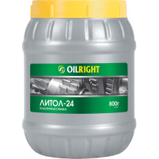 Смазка пластичная OILRIGHT Литол-24, для подшипников и шарниров, водостойкая, банка 800г, арт. 6003
