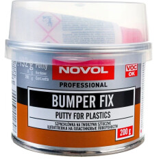 Шпатлевка Novol Professional Bumper Fix Putty For Plastics, для пластика (+отвердитель Betox-50PC), банка 200г + туба 8г, арт. 1170