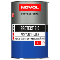 Грунт акриловый NOVOL Professional Protect 310 HS 4+1 (без отвердителя), чёрный, для различных материалов, 1л, арт. 37141