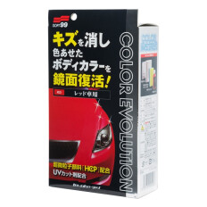 Полироль кузова Soft 99 Color Evolution, для восстановления лакокрасочного покрытия красных автомобилей, флакон 100мл, (+губка, салфетка и перчатка), арт. 00505