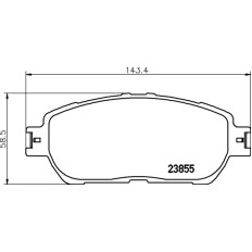 Колодки тормозные дисковые Nisshinbo передние, комплект на ось (4 шт), арт. NP1024 (PF-1480)