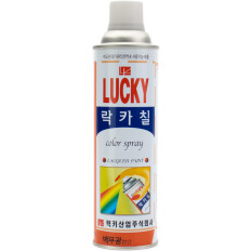 Краска аэрозольная Lucky, многоцелевая нитроэмаль, белая, цветовой код RAL 9003, баллон 530мл, арт. LC-315