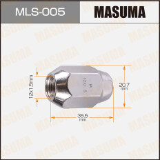 Гайка колесная Masuma MLS-005, закрытая, M12x1.5(R), длина 35.5мм, коническая посадка, под ключ 21мм, 1 шт