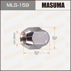 Гайка колесная Masuma MLS-159, закрытая, для Nissan, M12x1.25(R), длина 30.4мм, коническая посадка, под ключ 21мм, 1 шт