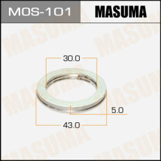 Кольцо уплотнительное выхлопной трубы Masuma, 30x43мм, комплект 2шт, арт. MOS-101