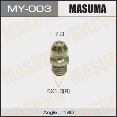 Тавотница Masuma, M6x1(R), угол 180°, упаковка 2 шт, арт. MY-003