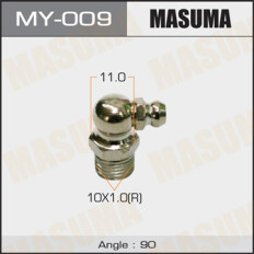 Тавотница Masuma, M10x1(R), угол 90°, упаковка 2 шт, арт. MY-009