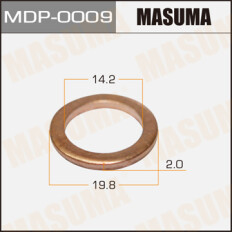 Кольцо уплотнительное топливной форсунки Masuma, медня, 14.2х19.8х2мм, 5 шт, арт. MDP-0009