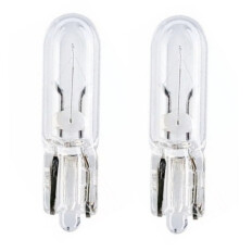 Лампа Koito W1.2W (W2x4.6d, T5), 12В, 1.2Вт, комплект 2 шт, арт. 1584