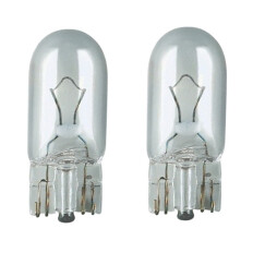 Лампа Narva Standard W5W (W2.1x9.5d, T10), 12В, 5Вт, комплект 2 шт, арт. 17177