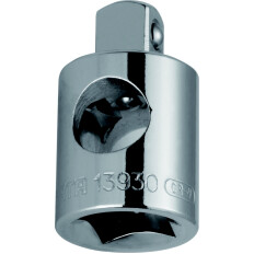 Переходник торцевых головок SATA, с квадрата 1/2"F на 3/8"M, с отверстием под вороток, арт. 13930