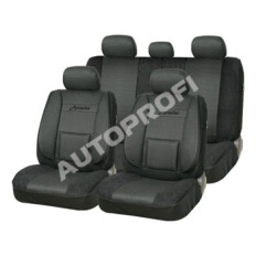 Чехлы AUTOPROFI COMFORT ATTACHE для передних и задних сидений, жаккард, черный цвет, 11 предметов