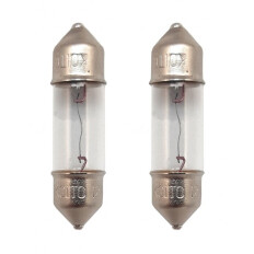 Лампа Koito Festoon (SV7, T8x28), 12В, 5Вт, комплект 2 шт, арт. P2214