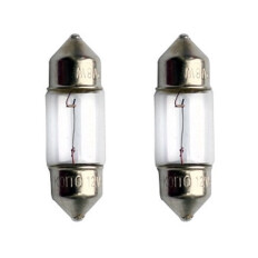 Лампа Koito Festoon (SV8.5, T10x31), 12В, 10Вт, комплект 2 шт, арт. P2254