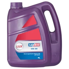 Масло моторное Luxe LUX 5w30, полусинтетическое, API SJ/CF, ACEA A2/B2, универсальное, 4л, арт. 102