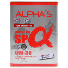 Масло моторное ALPHA'S 5w30 синтетическое, API SP/CF, ILSAC GF-6A, универсальное, 4л, арт. 809244