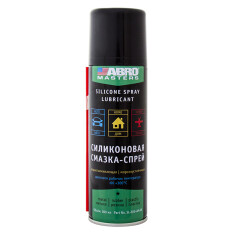 Смазка аэрозольная ABRO Masters Silicone Spray Lubricant многоцелевая, силиконовая, водостойкая, баллон 200мл, арт. SL-200-AM-RE