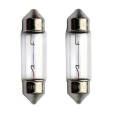 Лампа Koito Festoon C10W (SV8.5, T10x37), 12В, 10Вт, комплект 2 шт, арт. P2258