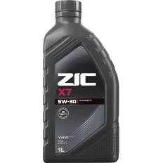 Масло моторное ZIC X7 5w30, синтетическое, API SQ, ILSAC GF-7A, для бензинового двигателя, 1л, арт. 132675