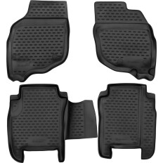 Коврики модельные Autofamily Element для Honda Fit GD1 JDM 06/2001-09/2007 (правый руль), для переднего и заднего ряда, полиуретан, черный цвет, 4шт