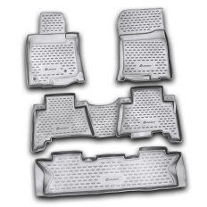 Коврики Autofamily Element модельные Toyota Land Cruiser Prado, 7 мест, 2009–2013 (левый руль), черный цвет, 4 шт